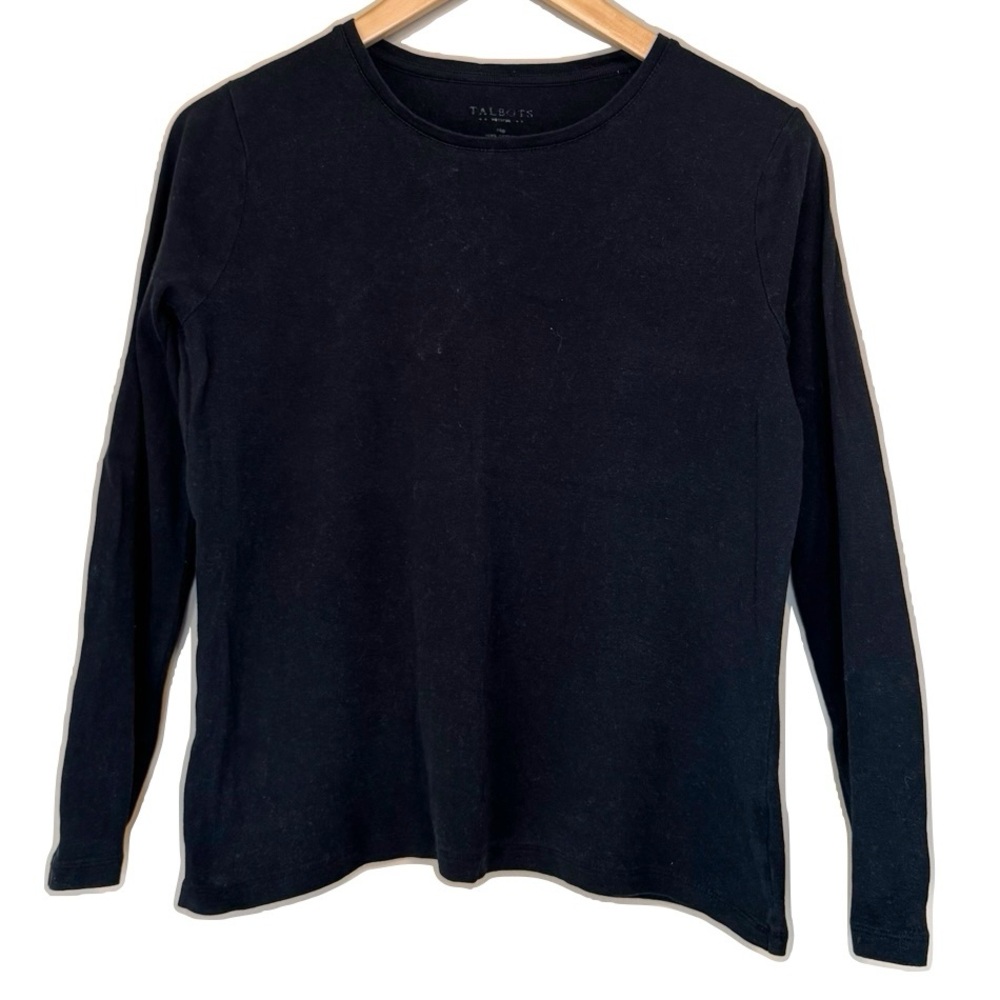 Talbots T-Shirt 3 for 15 SALE CLEARANCE Black Long Sleeve Cotton MP